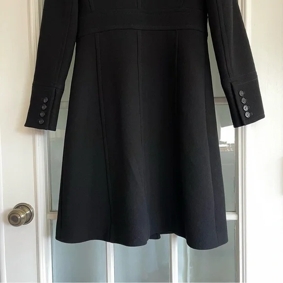 J. Crew Black Classic Lady Day Coat In Italian Double-cloth Wool With Th - Picture 11 of 16